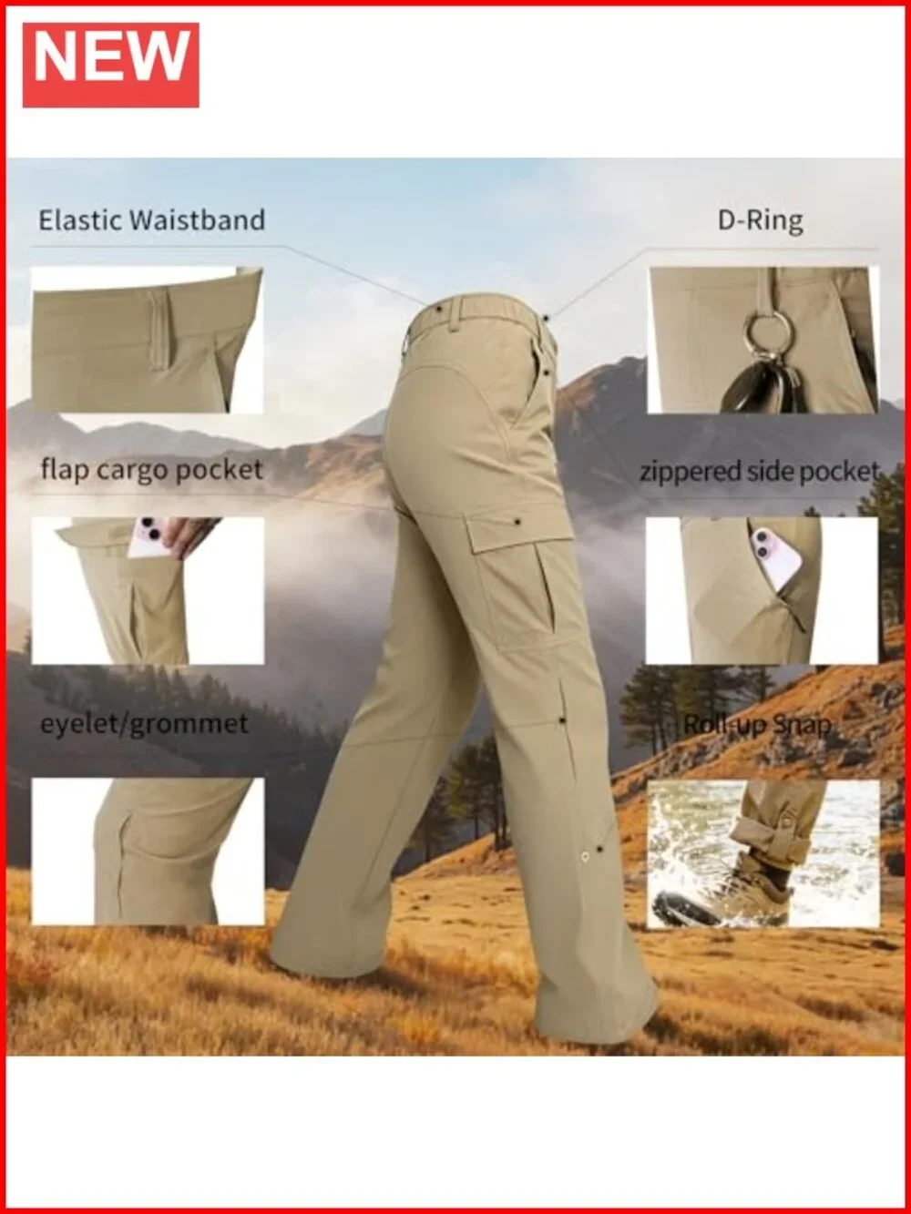 Lightweight Quick Dry Convertible Hiking Pants Travel Outdoor